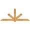Ekena Millwork Kennewick Rough Sawn Timber Gable Bracket, Western Red Cedar, 96"W x 40"H x 2"D x 6"F, 10/12 Pitch GBW096X40X0206KEN00RWR - alternate 1